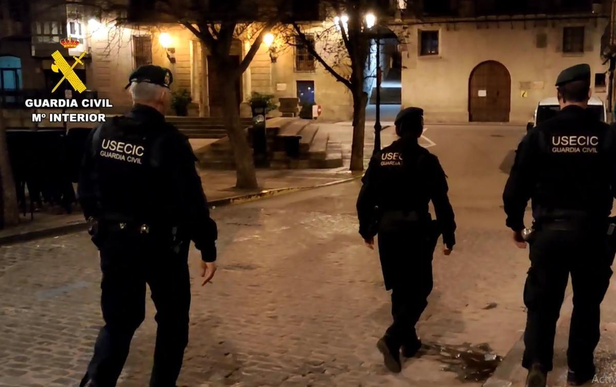 Operativo desplegado en Caspe.