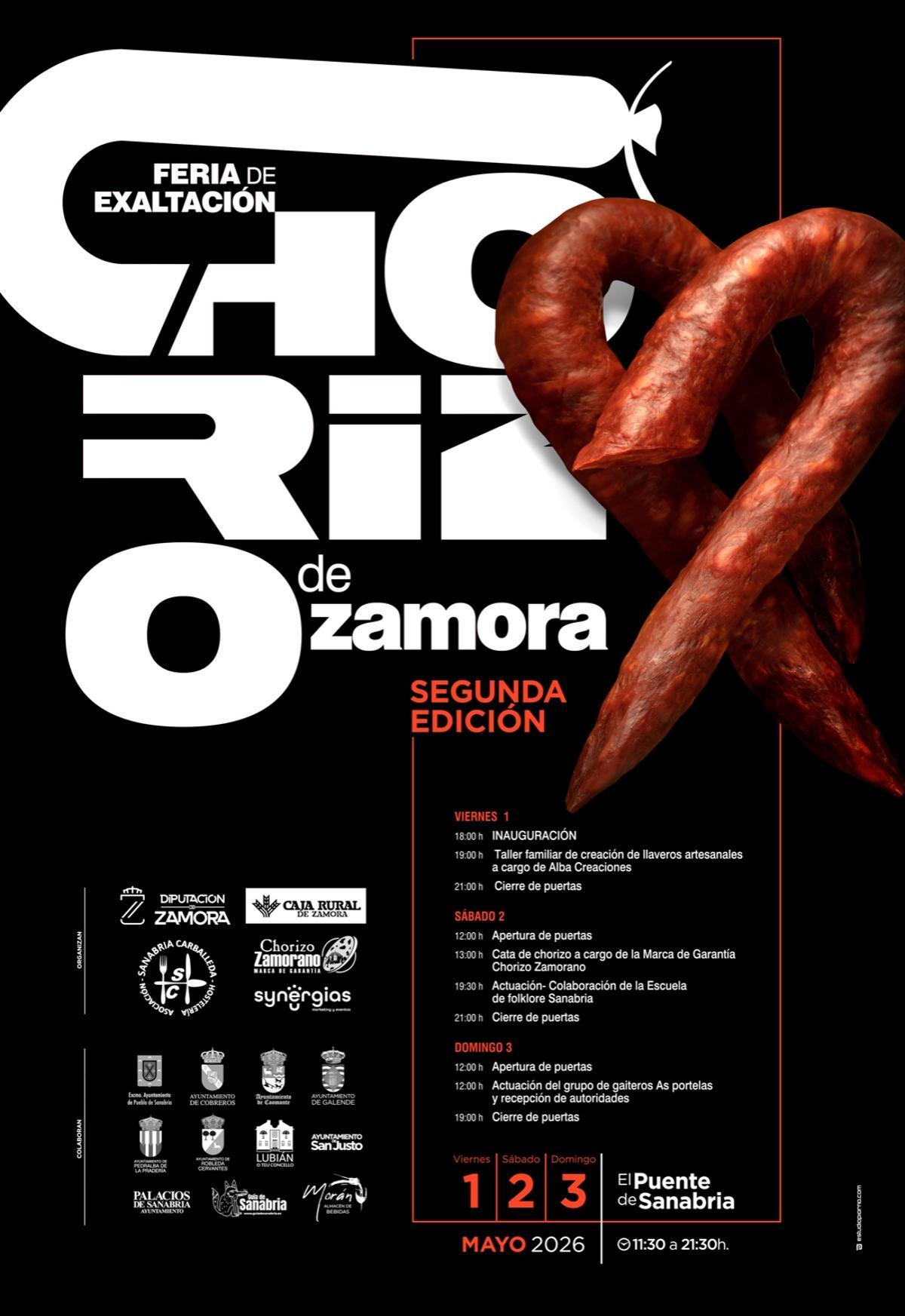 Cartel promocional de la Feria de Exaltación del Chorizo Zamorano.