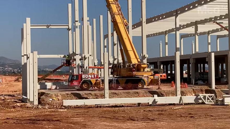 Las obras del nuevo centro logístico de Amazon en Onda