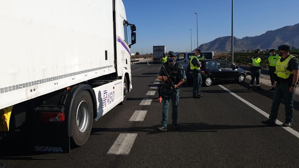 Controles en Orihuela por el confinamiento perimetral de la Comunidad