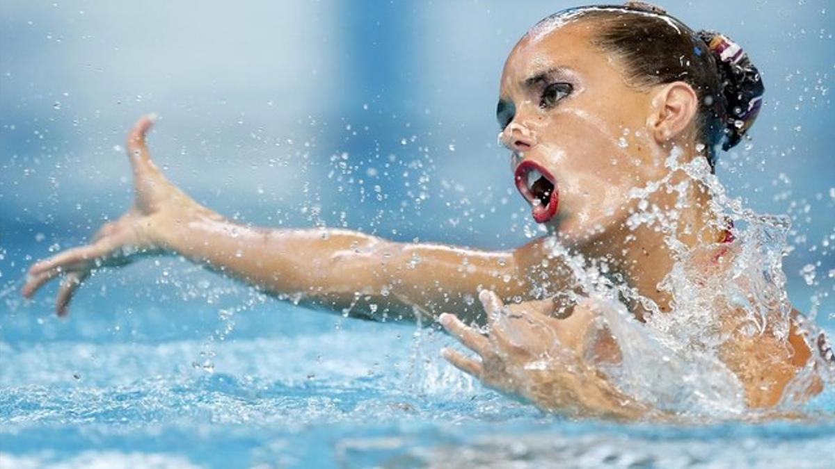 Ona Carbonell, en los Mundiales de Kazán 2015 en los que logró dos medallas individuales.