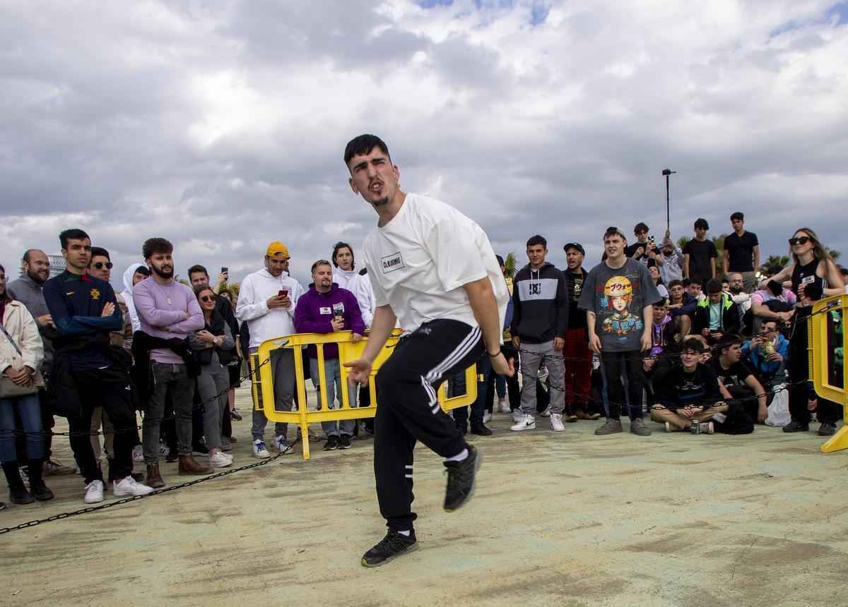Un evento de 'freestyle' que celebró la organización zaragozana Miraelbuenrap hace años.