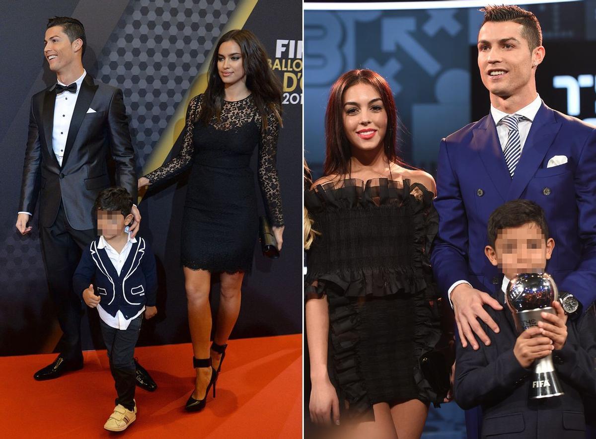 Cristiano Ronaldo con Irina y Georgina