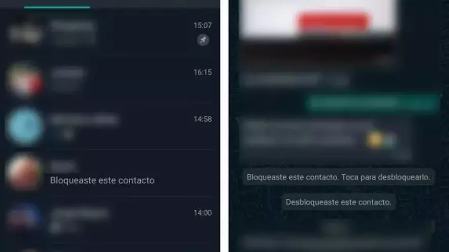 Los contactos bloqueados en Whatsapp