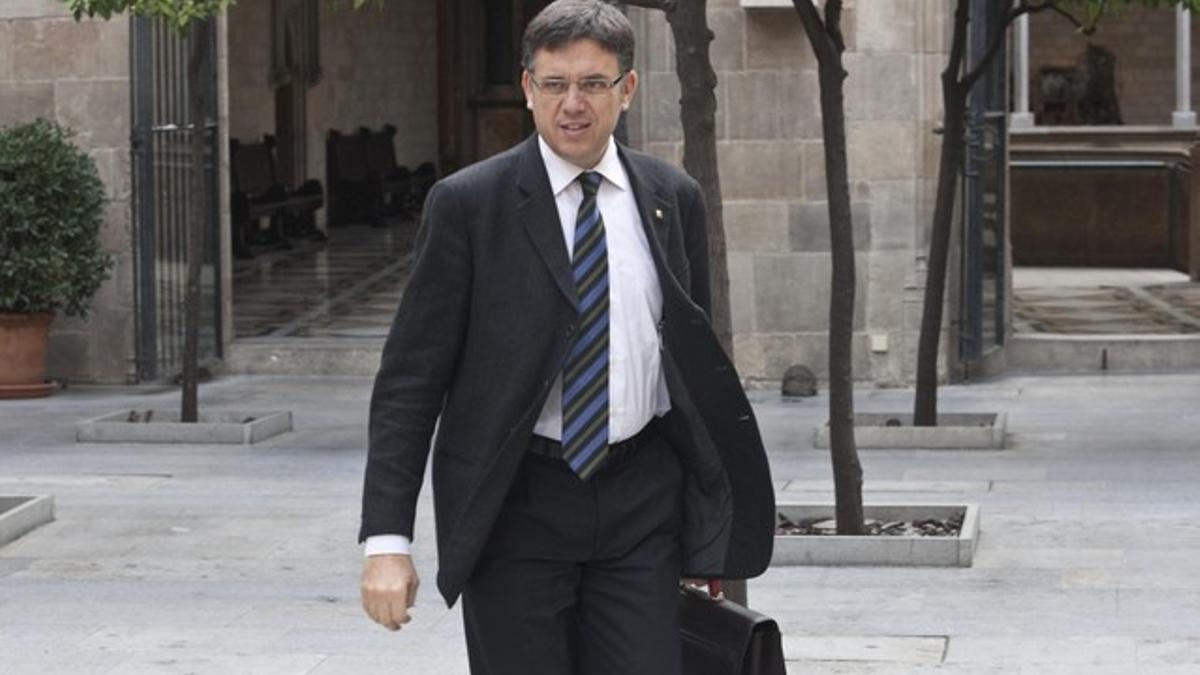 Lluís Recoder acudiendo al Palau de la Generalitat.