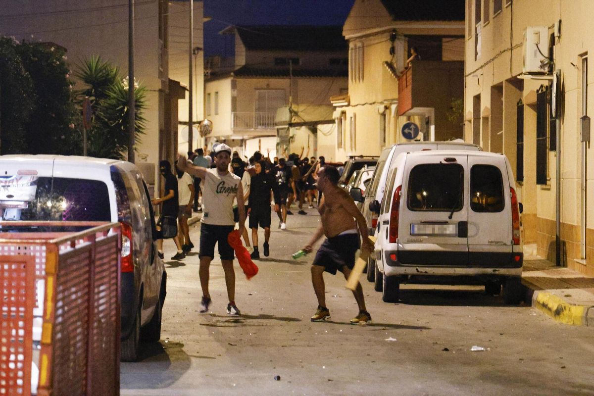 Imagen de los altercados violentos en Torre Pacheco.