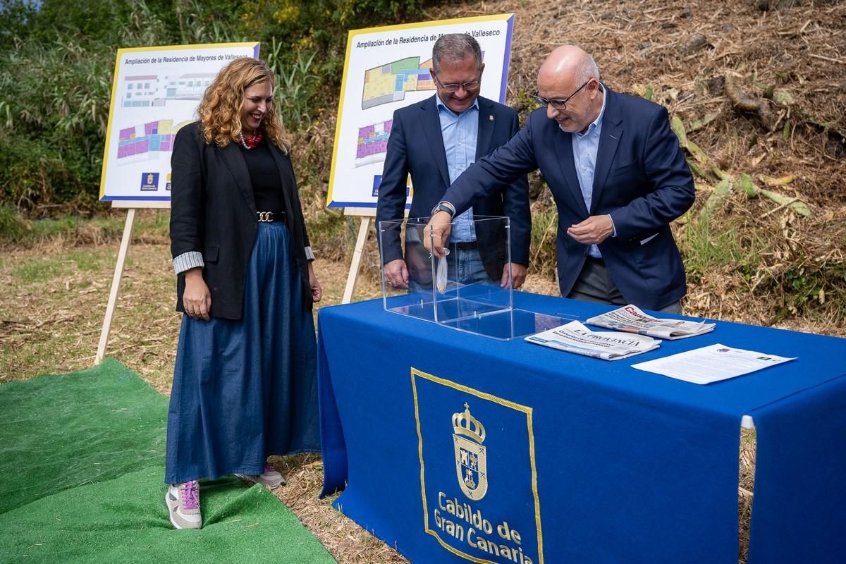 Colocación de la primera piedra de la ampliación de la Residencia de Mayores de Valleseco