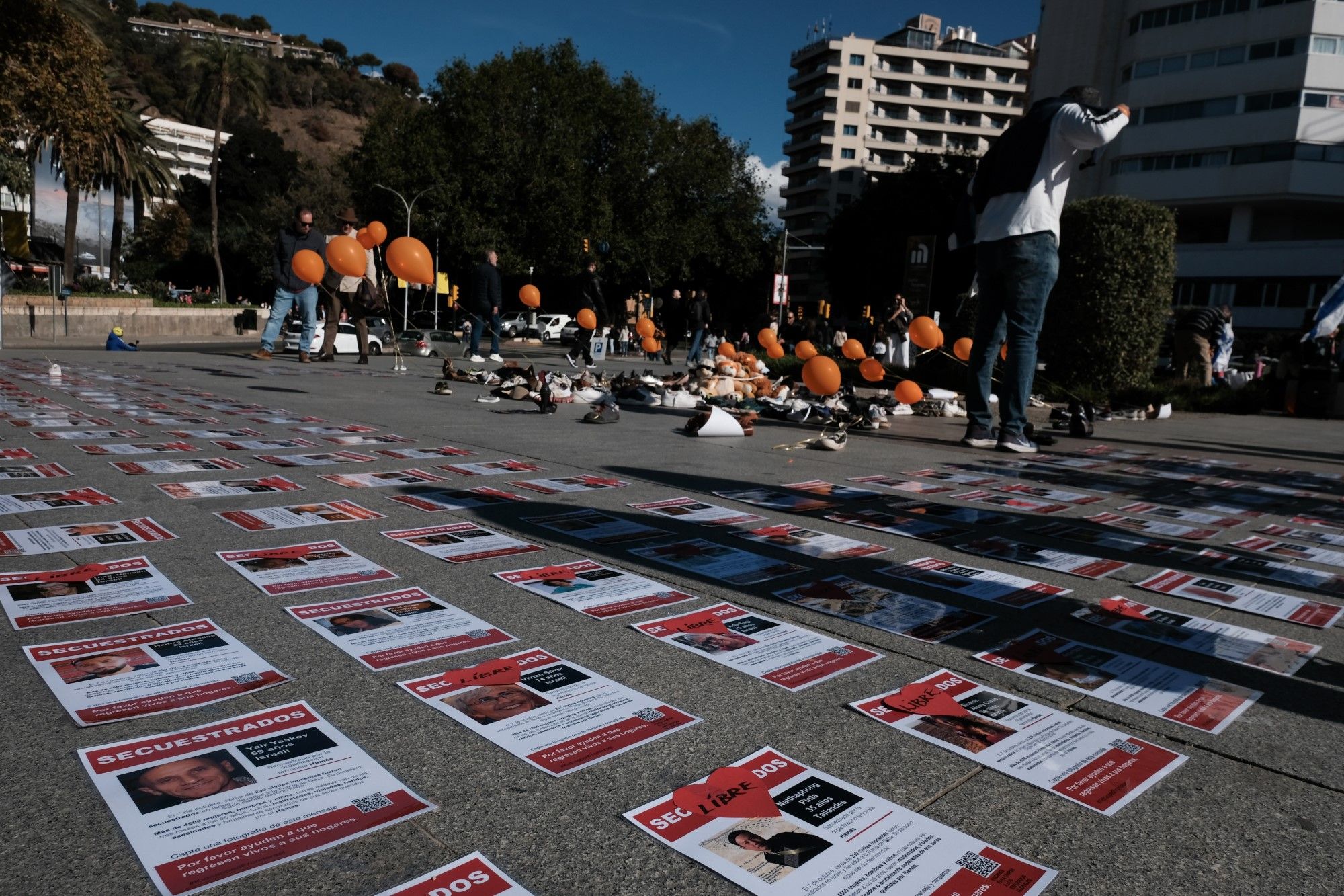 Manifestación de solidaridad con los rehenes secuestrados por Hamás