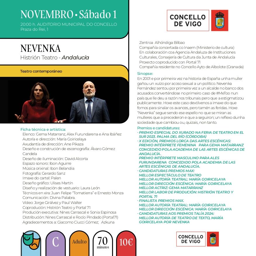 Ficha de «Nevenka» de VigoCultura 2025