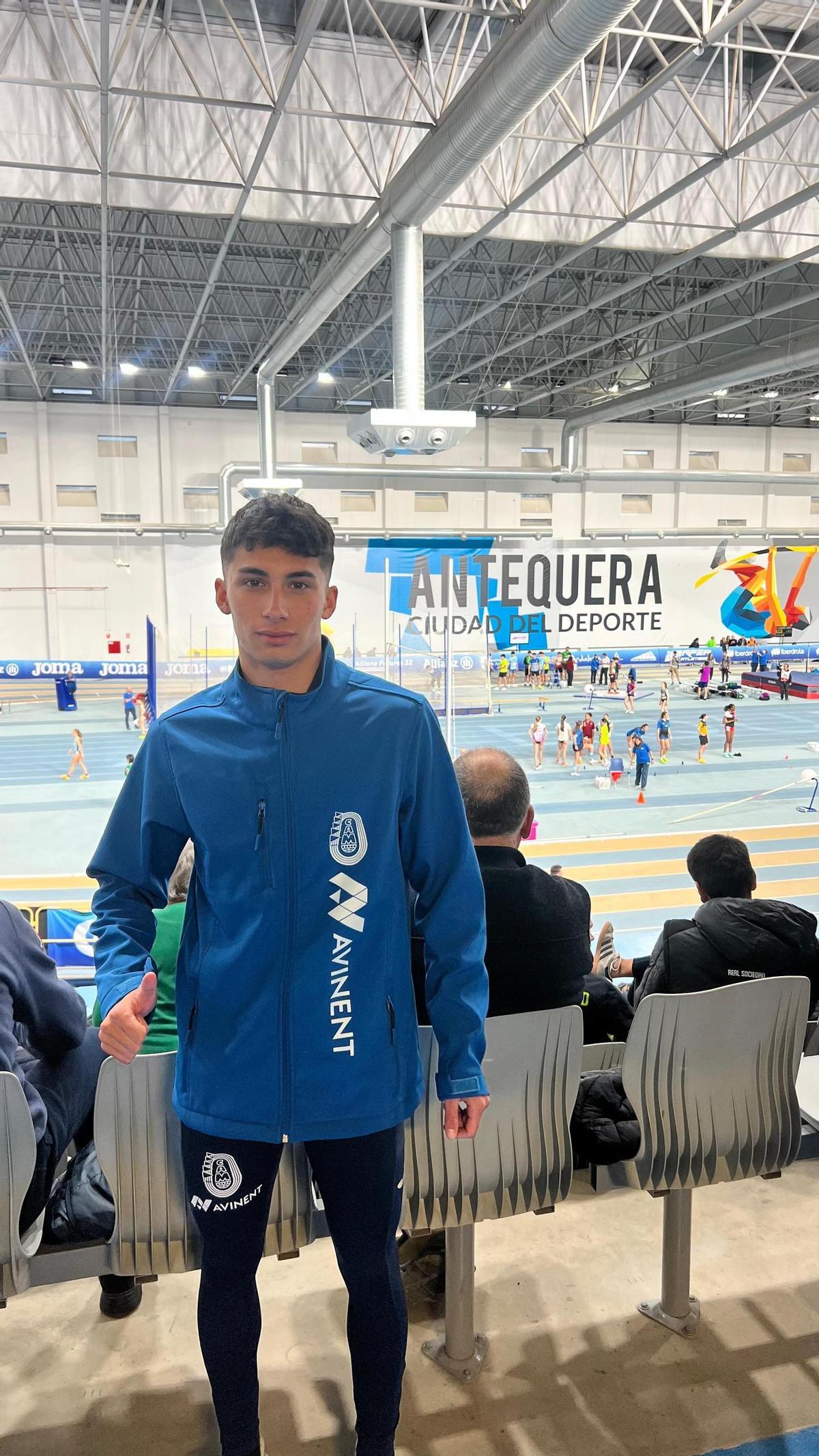Adrià Caso, durant els campionats disputats a la localitat andalusa