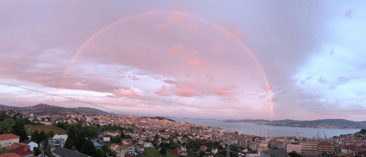Arcoíris de amanecer en Vigo
