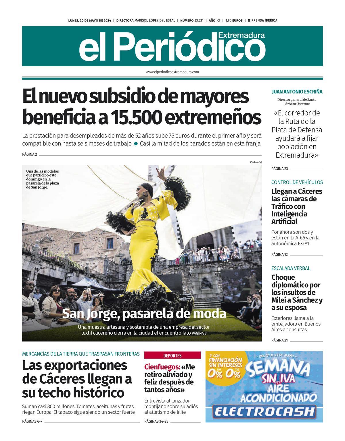 Consulta la portada correspondiente al día 20 de mayo de 2024