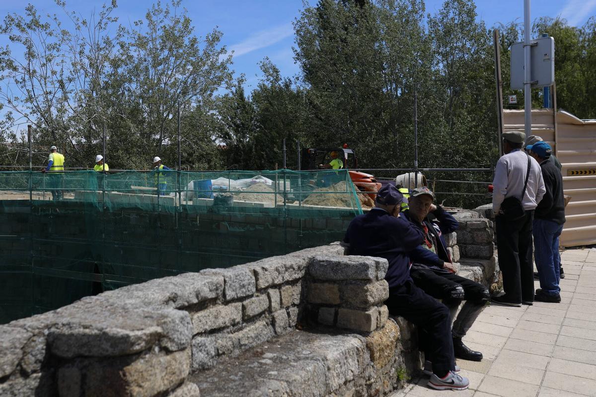 Zamora. Obras del Puente de piedra