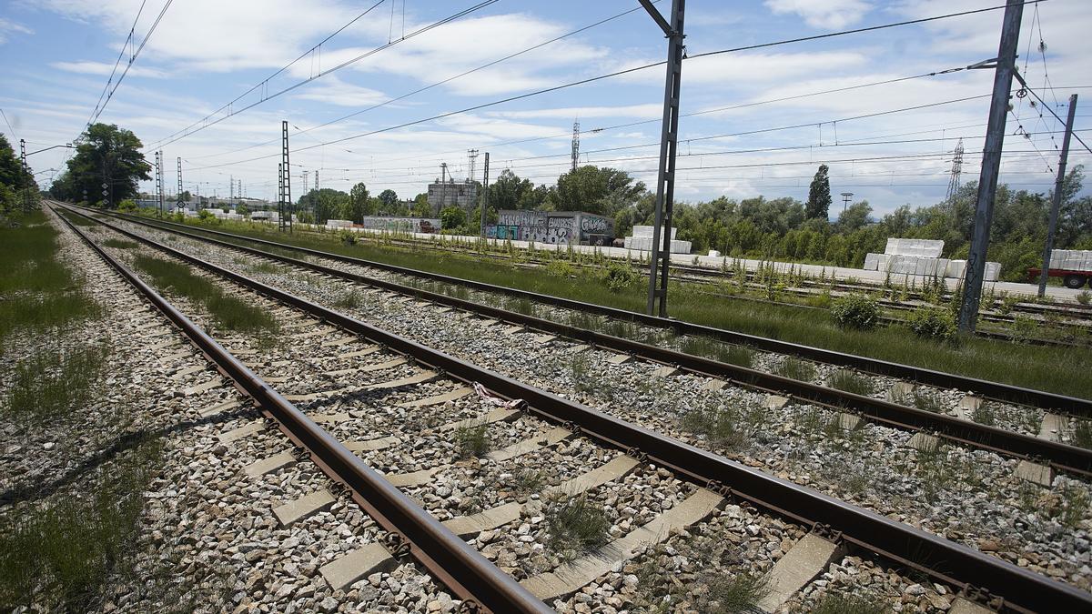 L'actual estació ferroviària de mercaderies de Girona.