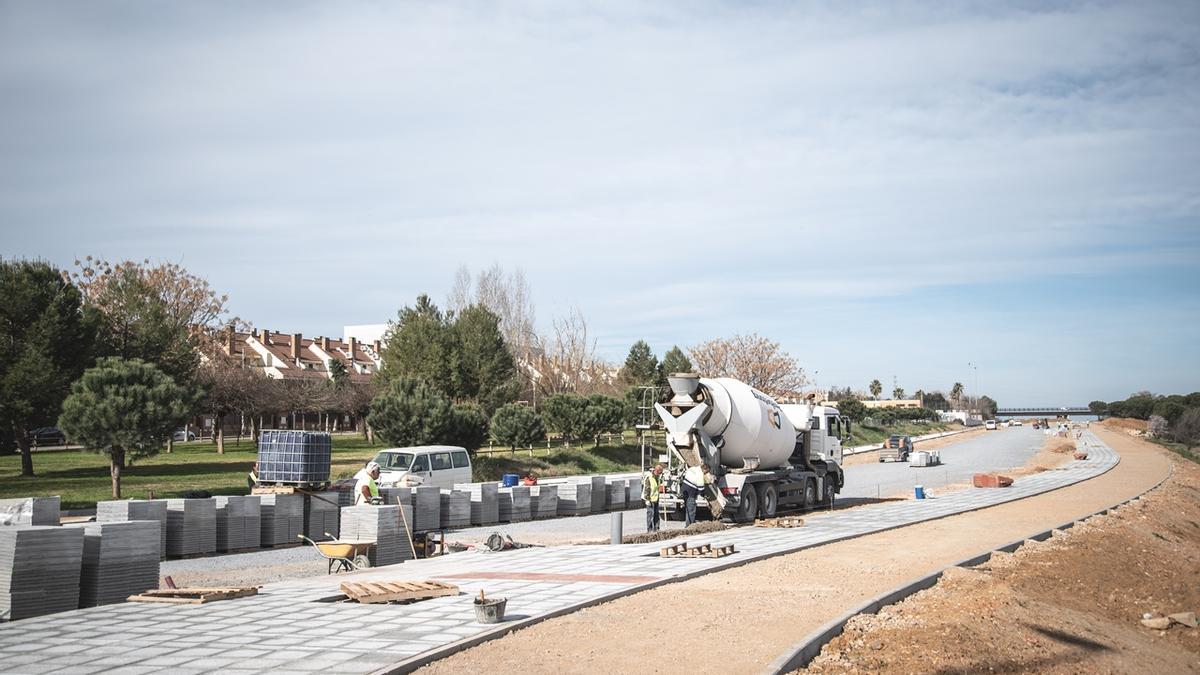 Estado de las obras de desdoblamiento de la avenida del Río de Mérida.