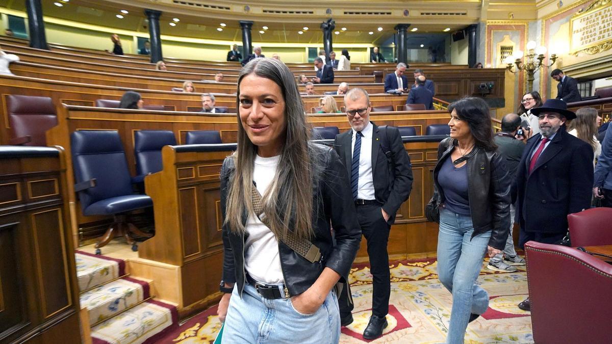 Miriam Nogueras durante la sesión de control al Gobierno celebrada esta mañana.