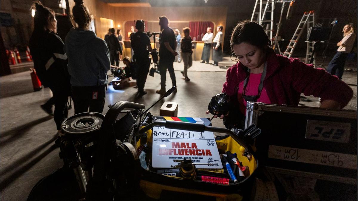 Rodaje de la película "Mala influencia" en Ciudad de la Luz