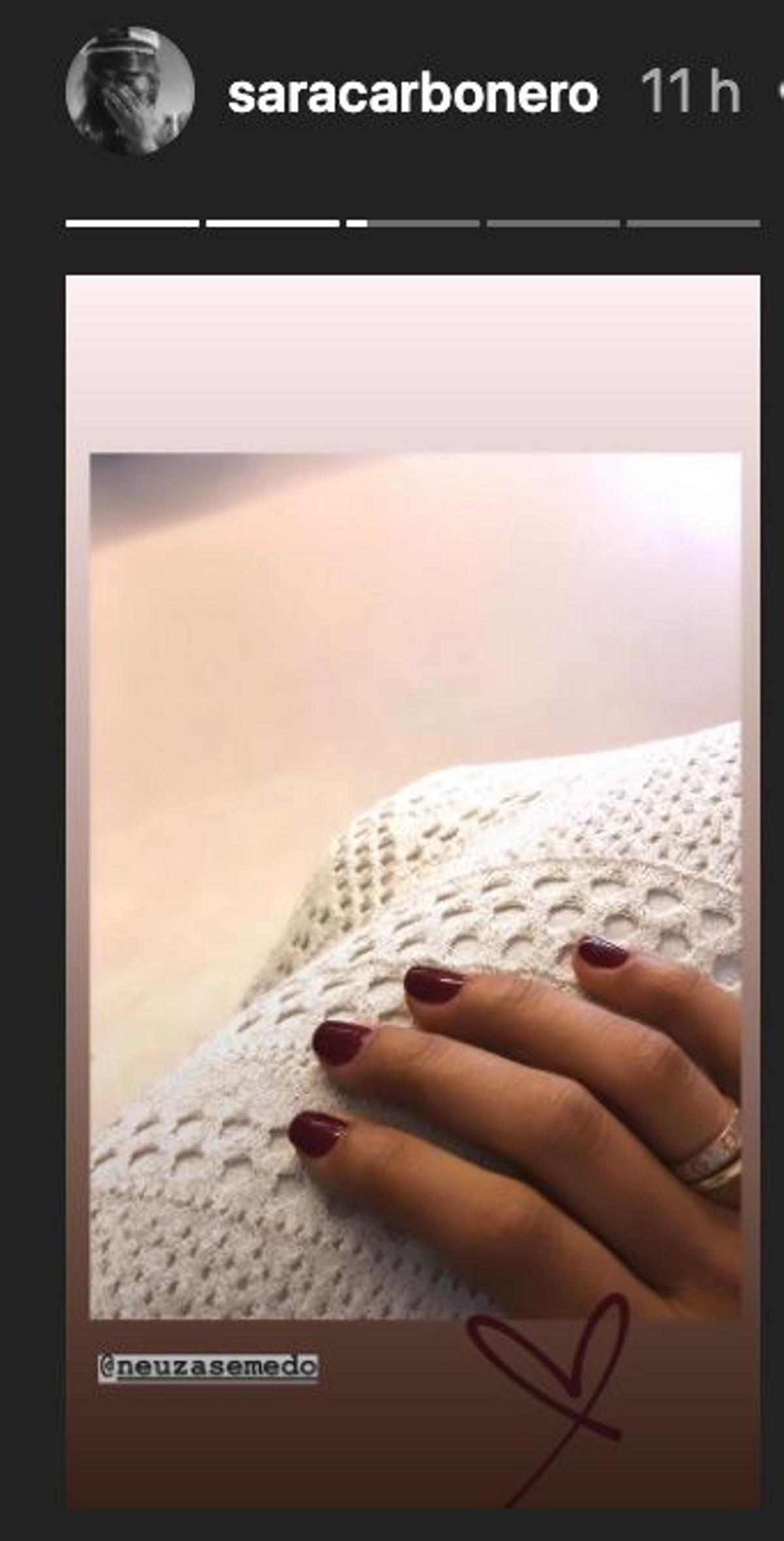 Manicura granate de Sara Carbonero