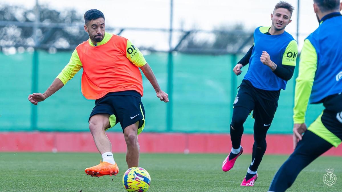 Jaume Costa, durante un entreno reciente en Son Bibiloni.