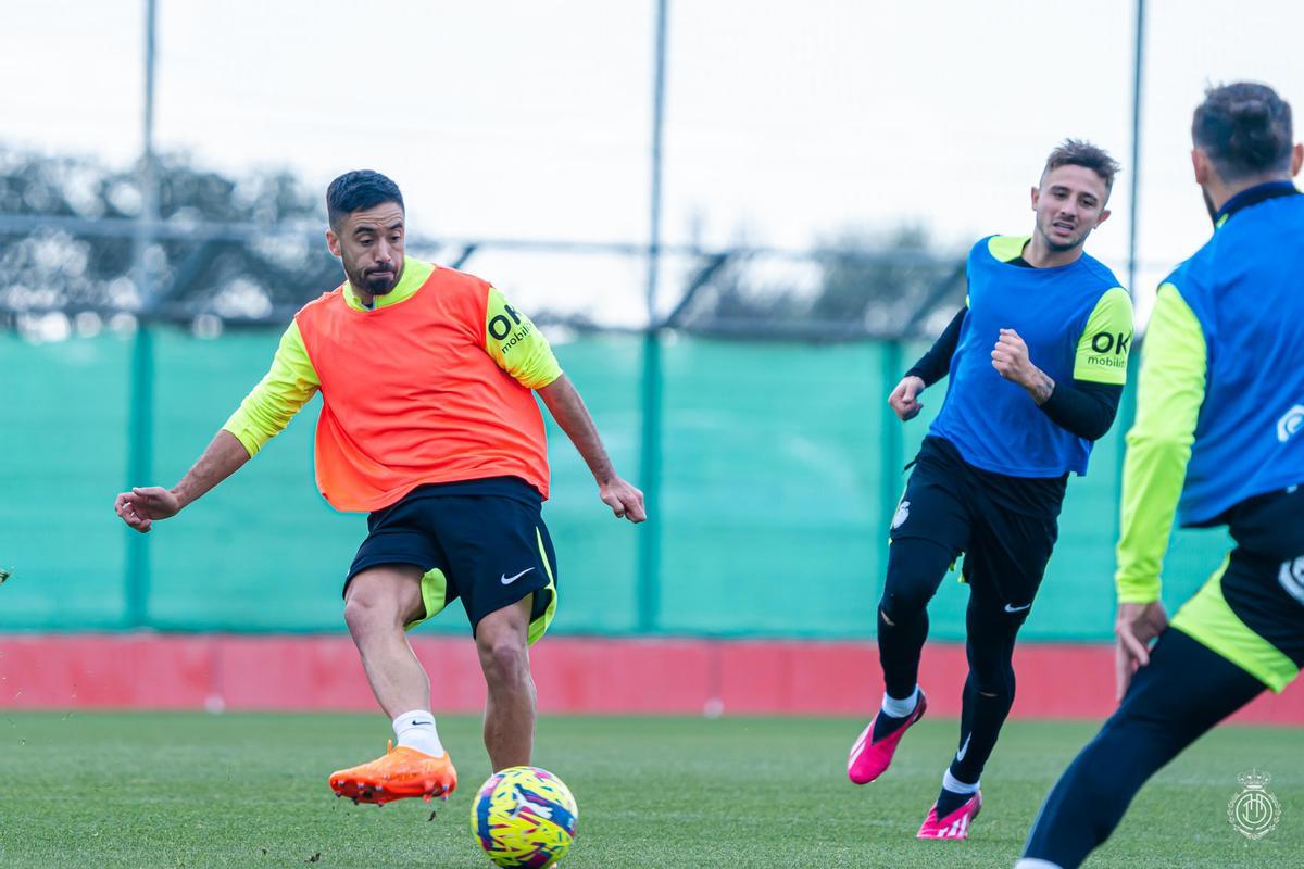 Jaume Costa, durante un entreno reciente en Son Bibiloni.