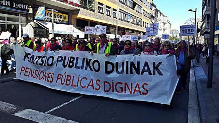 Protesta per garantir el sistema de pensions