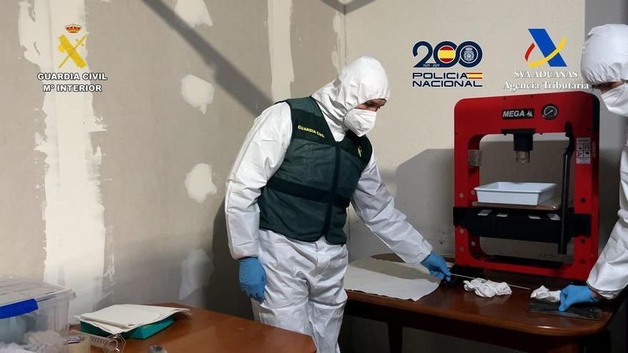 Trece detenidos tras el desmantelamiento de un ‘macrolaboratorio’ de cocaína en Toledo