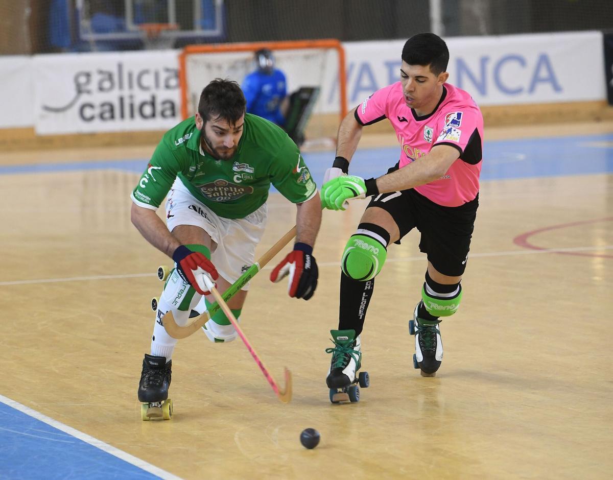 PARTIDO DE HOCKEY SOBRE PATINES DE LA ONCE JORNADA DE LA OK LIGA LICEO - LLORET DISPUTADO EN EL PALACIO DE LOS DEPORTES DE RIAZOR.. TEMPORADA 2017 / 2018.