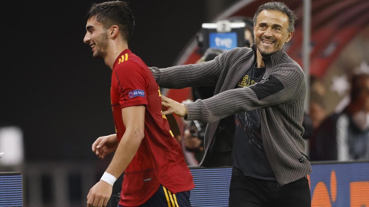 El seleccionador Luis Enrique en el último partido en La Cartuja.