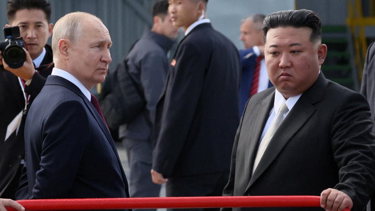 Vladimir Putin y Kim Jong Un en el cosmódromo de Vostochny