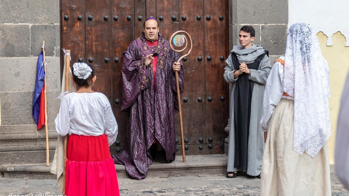 Un instante de uno de los ensayos de La batalla de Las Palmas