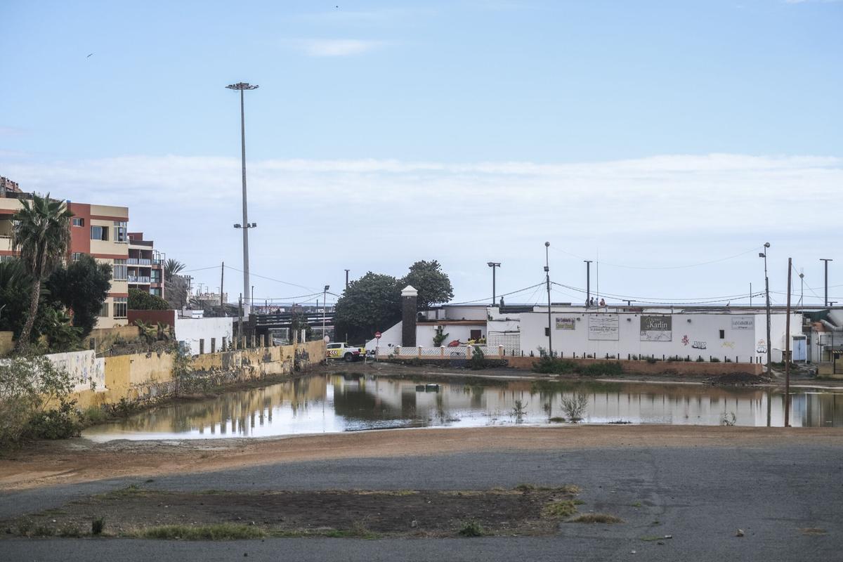 Playa de Hoya del Pozo en Telde tras las lluvias que afectaron a Canarias