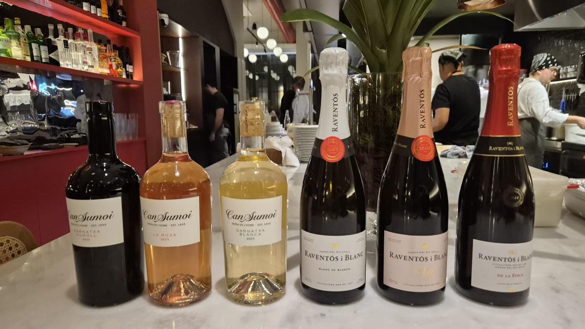 Botellas de la cata.