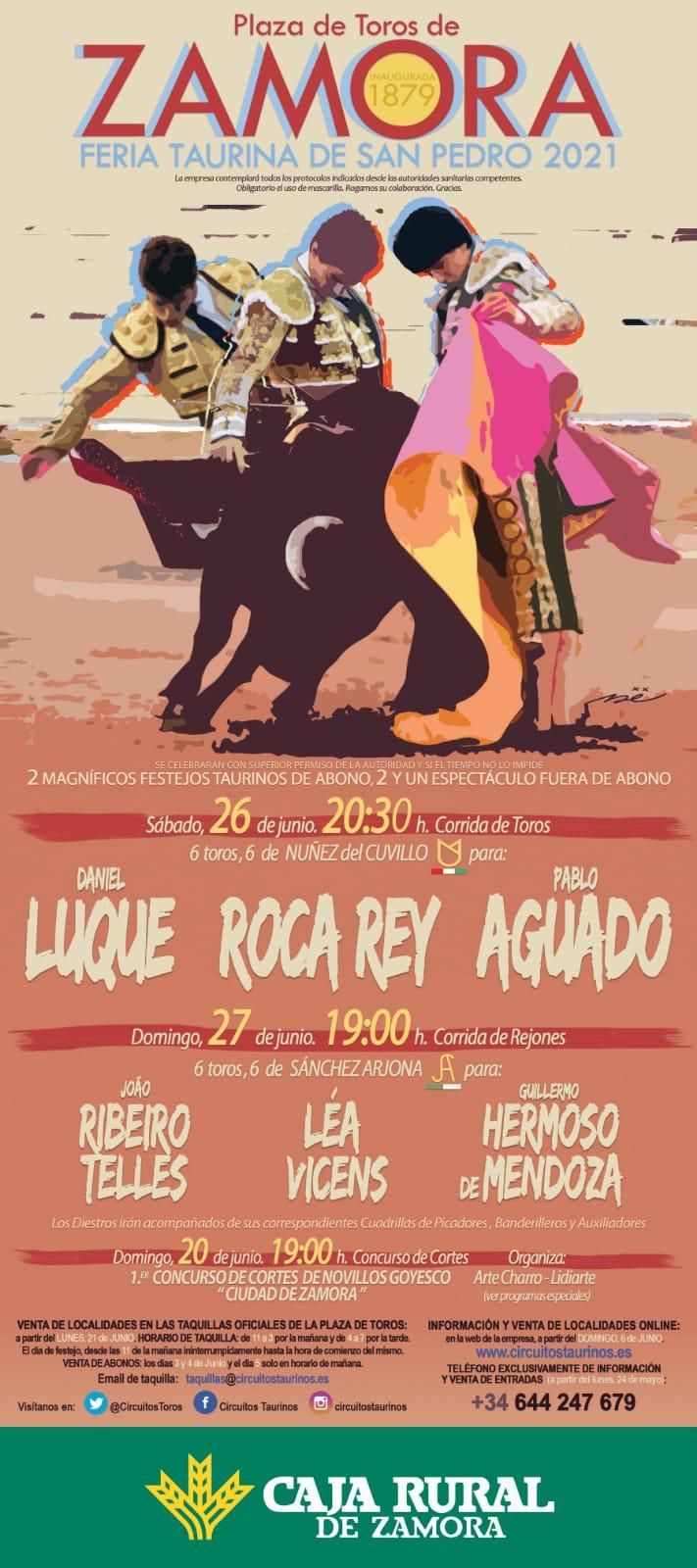 Cartel de la feria taurina de San Pedro 2021
