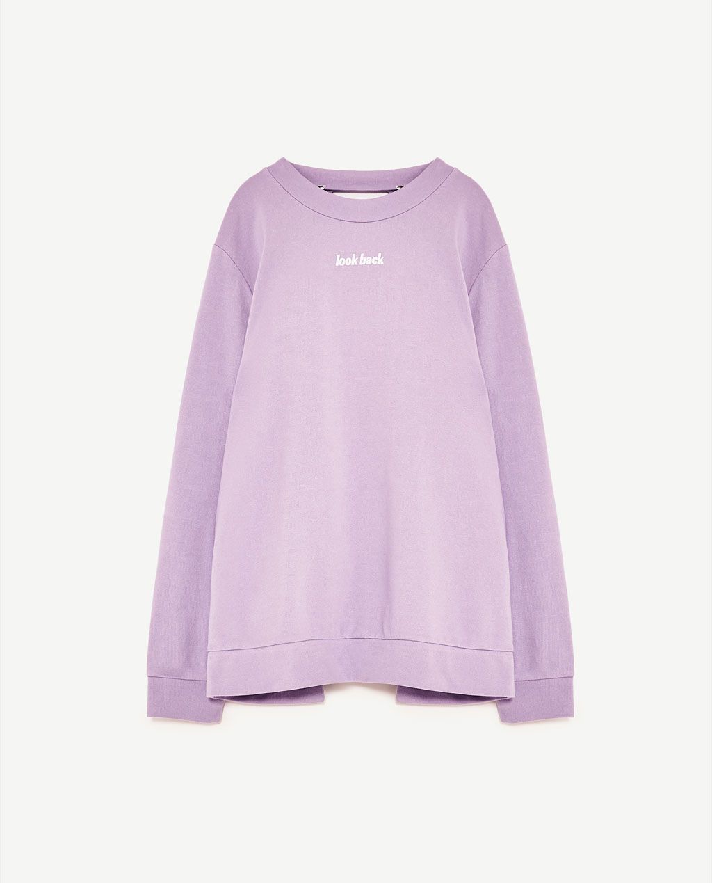 Sudadera con tiras en la espalda en color malva de Zara