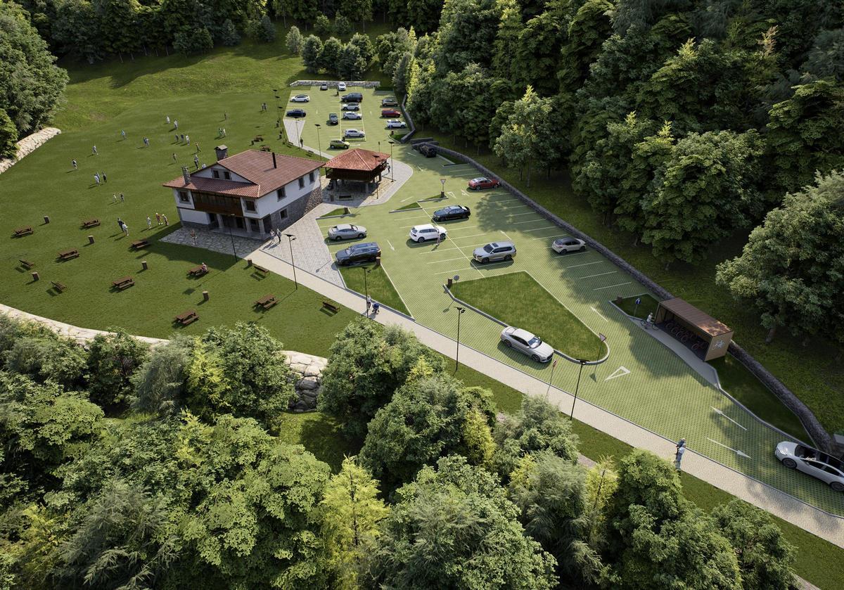 Recreación de Les Llanes una vez ejecutado el proyecto.