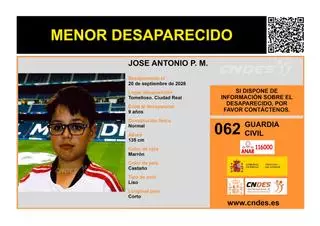 Buscan a un niño de 9 años desaparecido en Ciudad Real