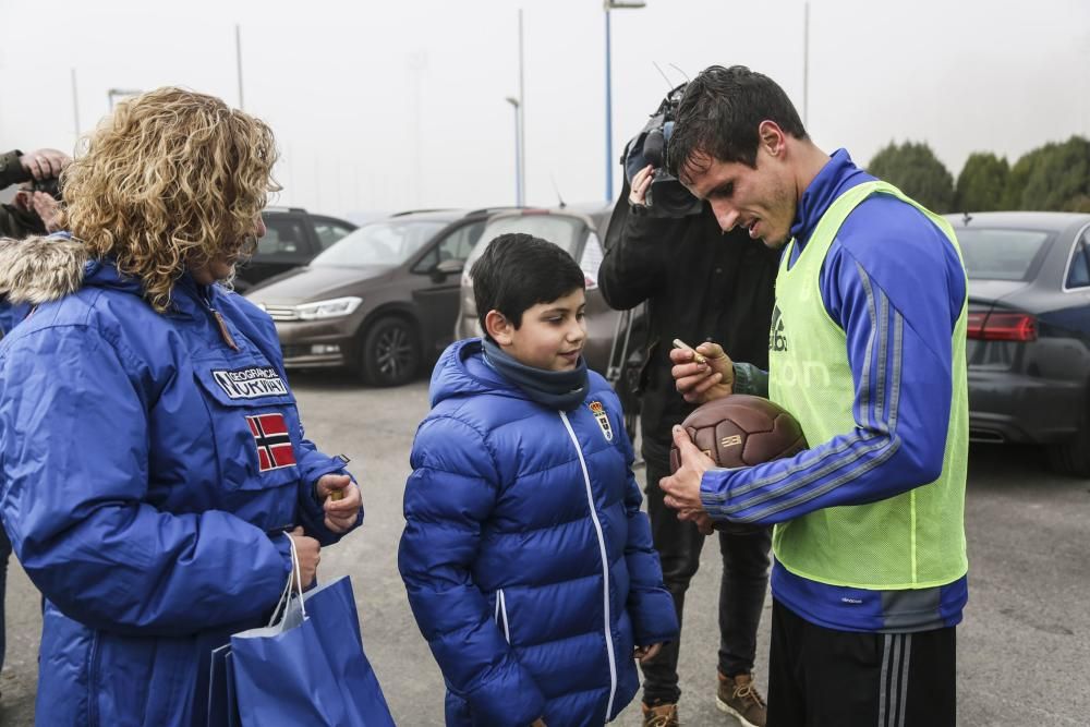 Entrenamiento a puerta abierta del Real Oviedo