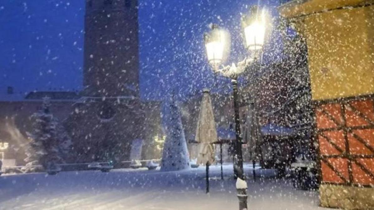 Puigcerdà sota una nevada aquest hivern