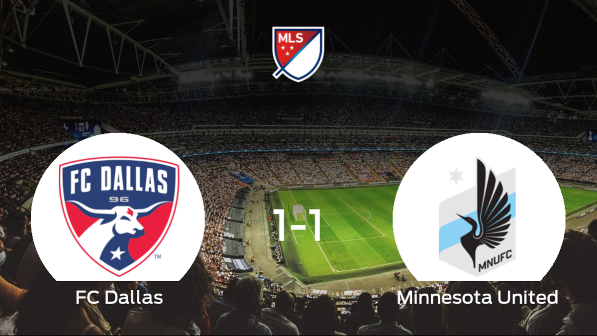 El FC Dallas y el Minnesota United finalizan su encuentro liguero con un empate (1-1)