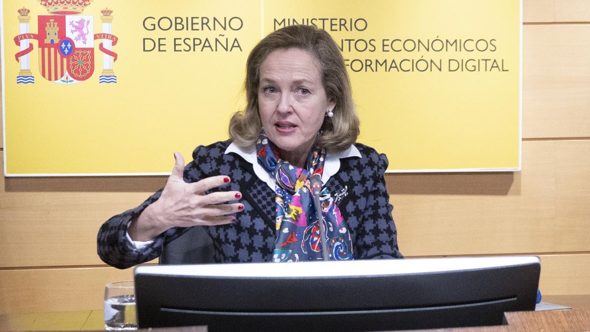La ministra de Economía Nadia Calviño.