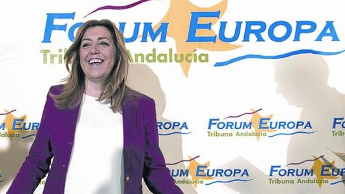 Susana Díaz, ayer en un acto del Fórum Europa celebrado en Sevilla.