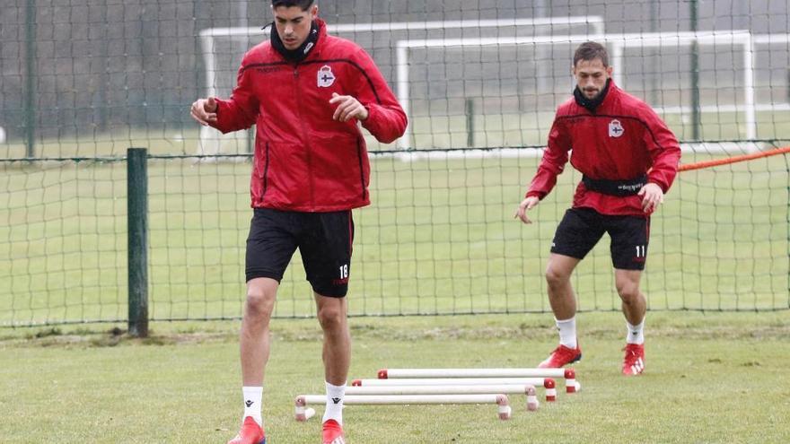 Carlos Fernández durante un entrenamiento.