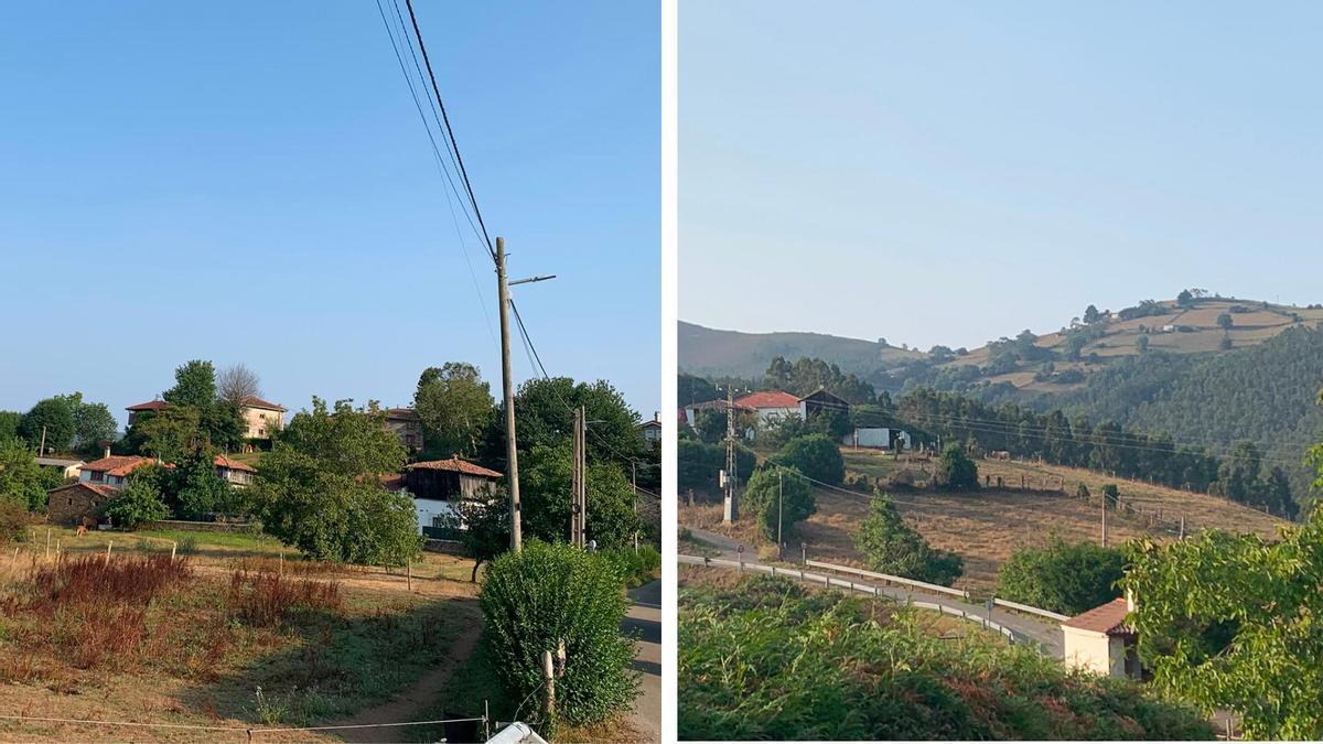Pueblo de La Castañal, en Pravia.