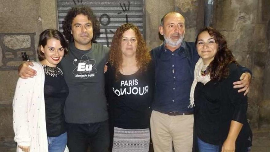 Patricia Ares, Jorge Rodríguez, Susana Perol, Sindo Villamayor y Baia Fernández, de A Estrada das Letras.