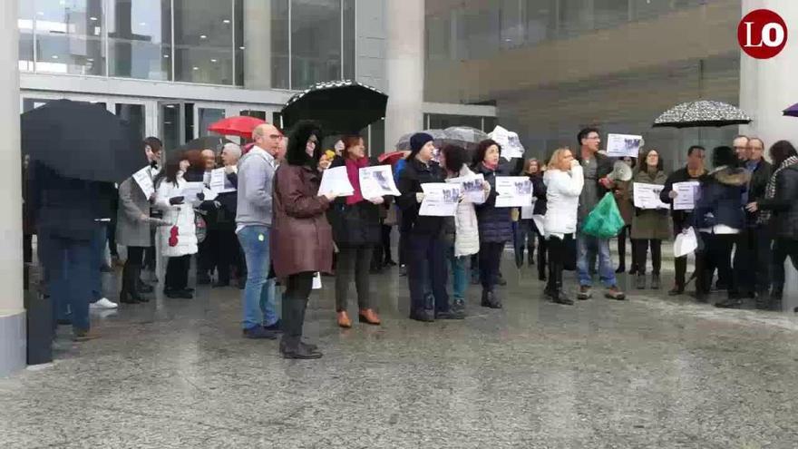 Manifestación en la Ciudad de la Justicia