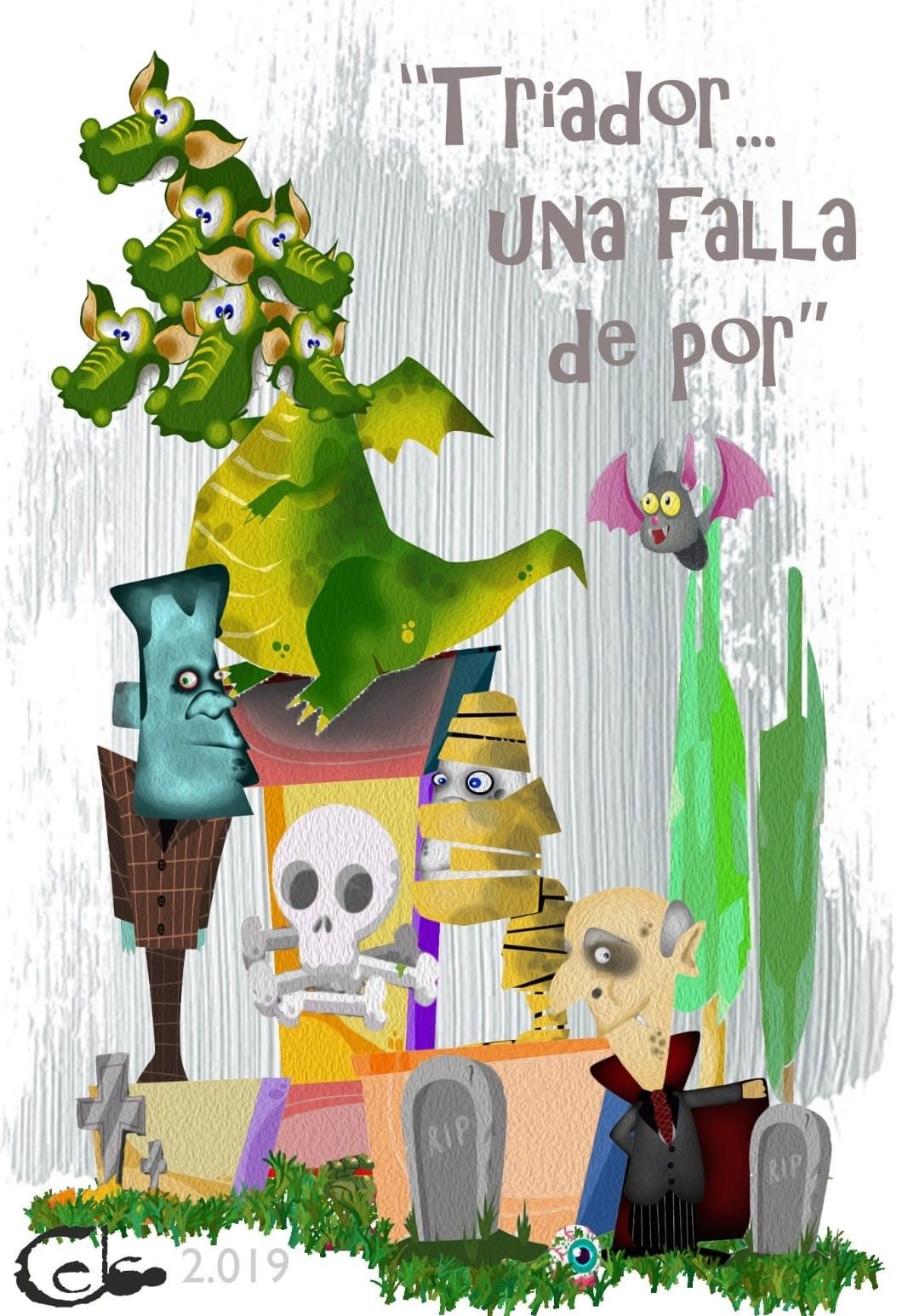 Fallas 2021 - Bocetos de la Sección Octava B
