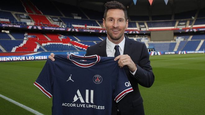 Messi, con la camiseta del PSG.