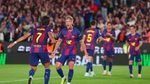 La euforia de los jugadores del Barça