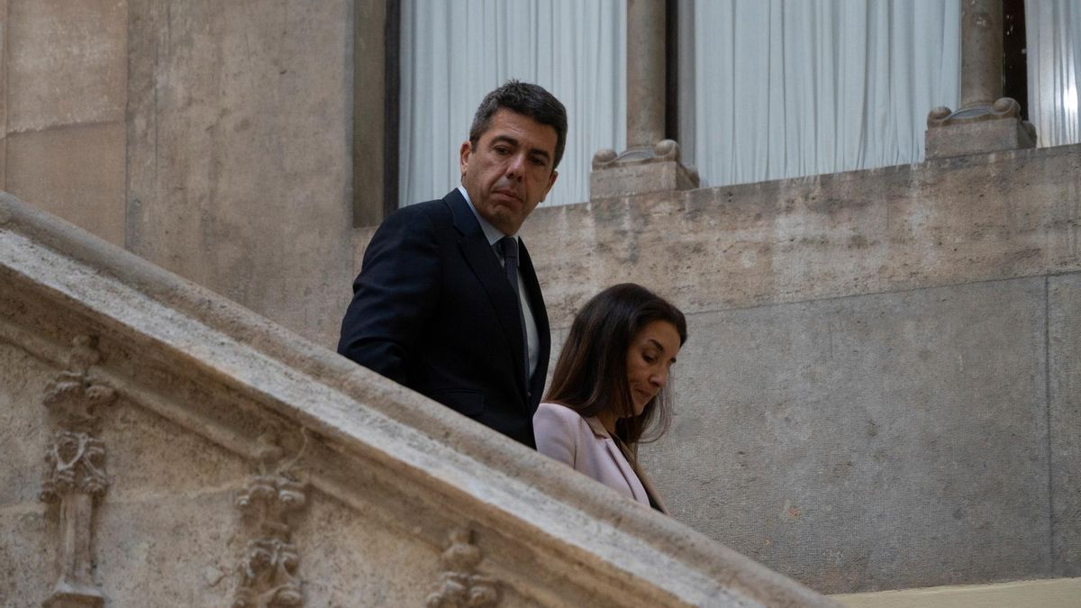 Carlos Mazón y Ruth Merino, en el Palau en una imagen de archivo.