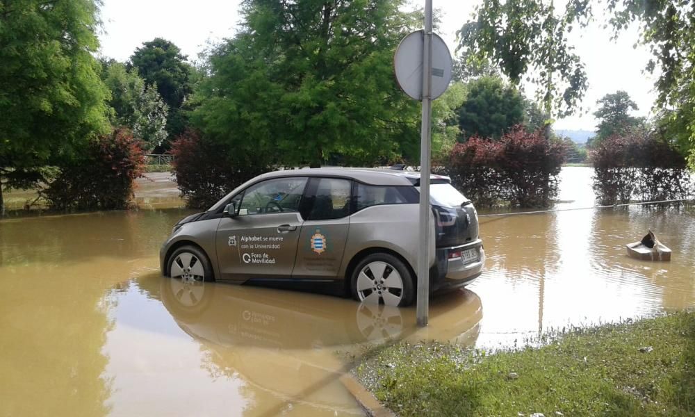 Inundación en el campus de Gijón